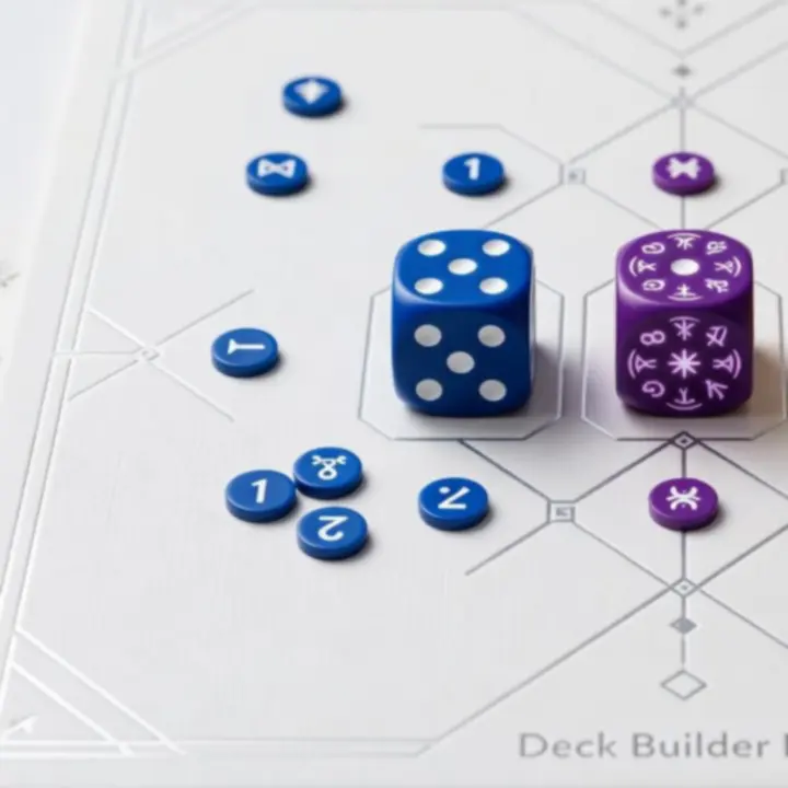 Farebná zostava troch hlavných kociek pripravených do balíčka v Random Dice: Defense