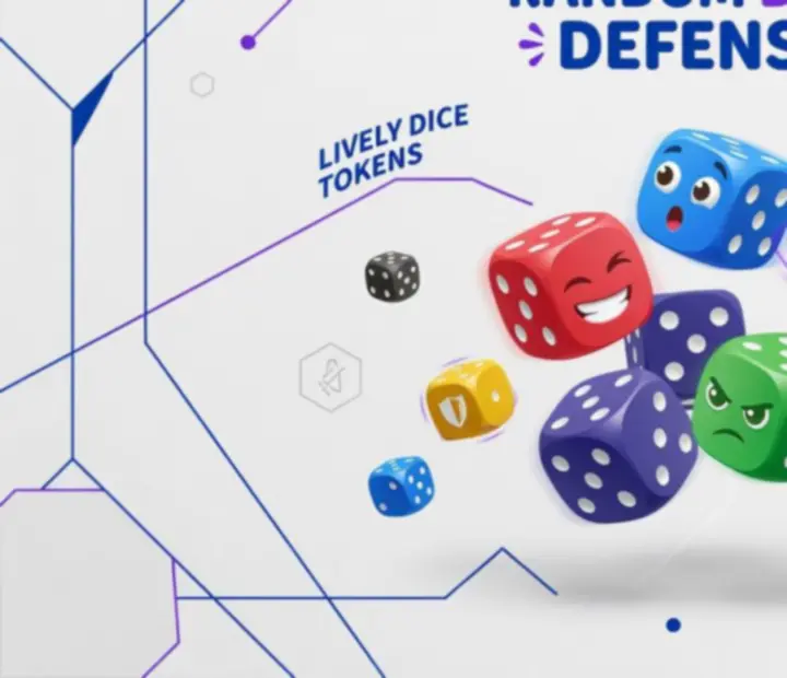 Detail hracej plochy s farebnými kockami počas PvP zápasu v Random Dice: Defense